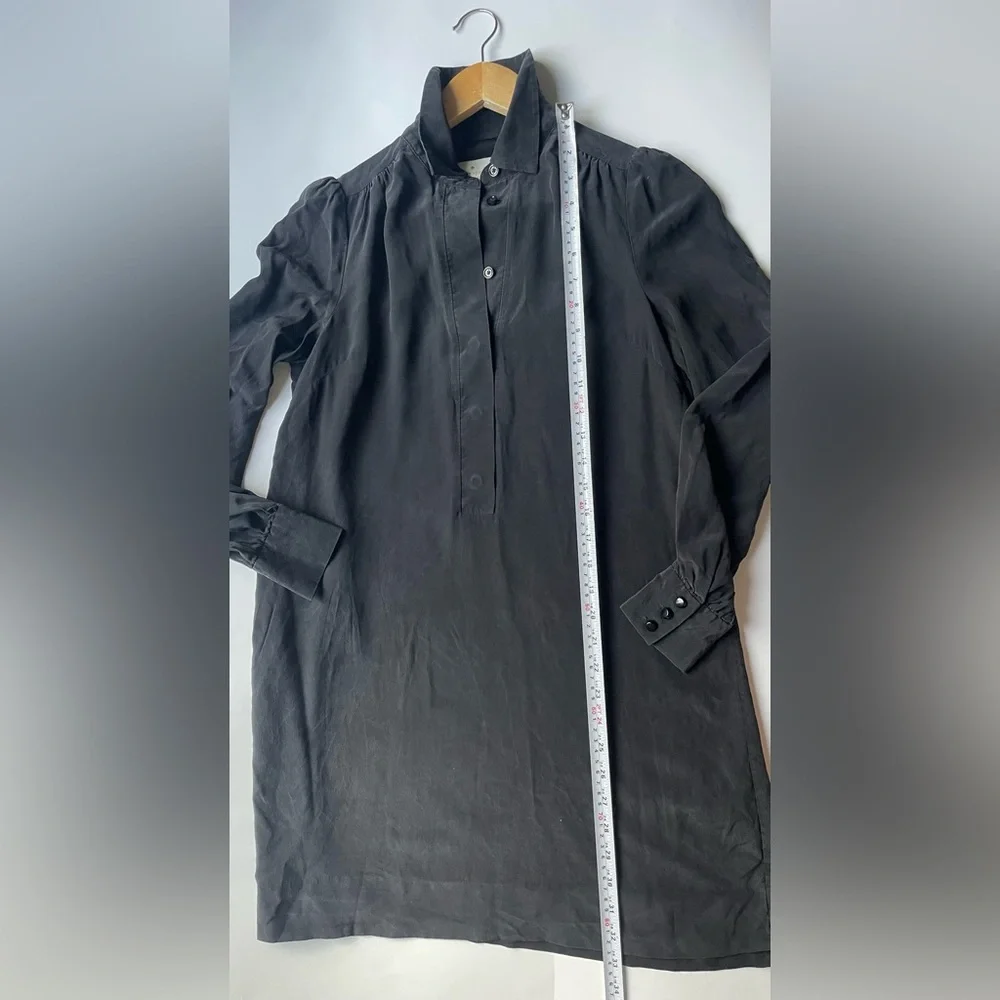 kate spade silk Long Sleeve Shift Dress Black size 4